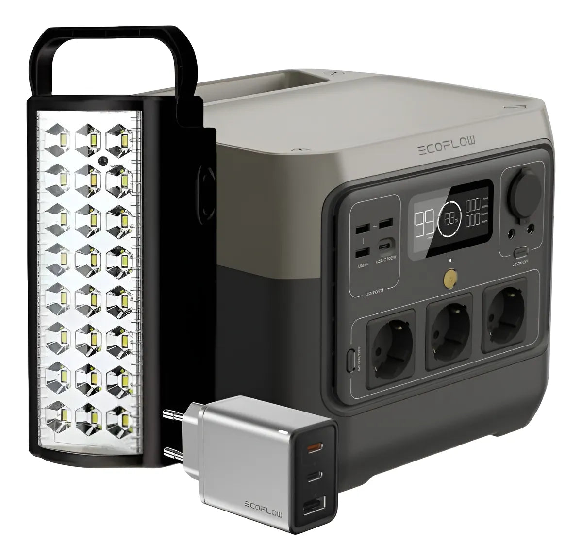 Ecoflow River Pro 2 + Luz De Emergencia + Cargador