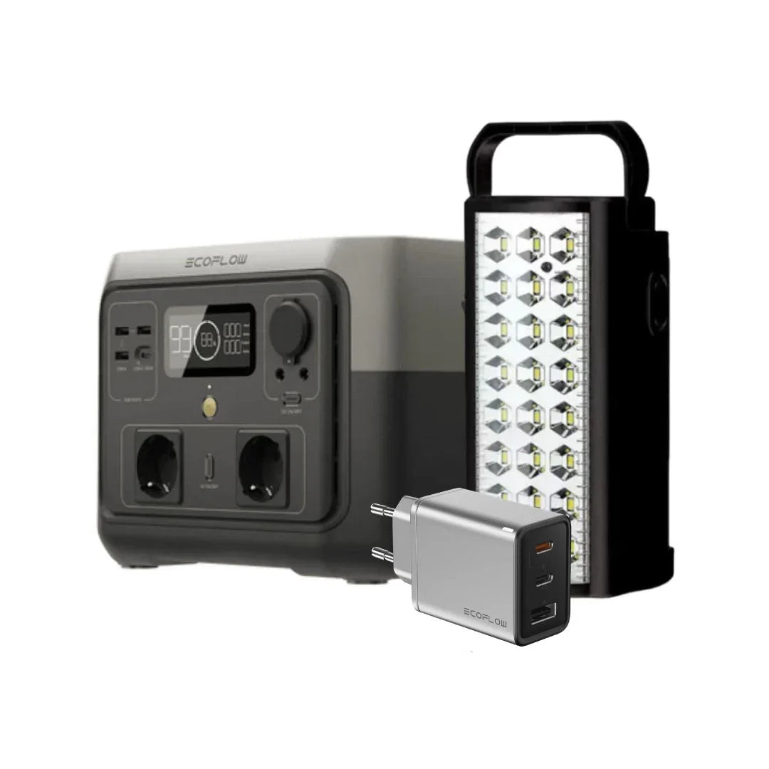 River 2 Max + Luz de emergencia + Cargador multipuerto USB